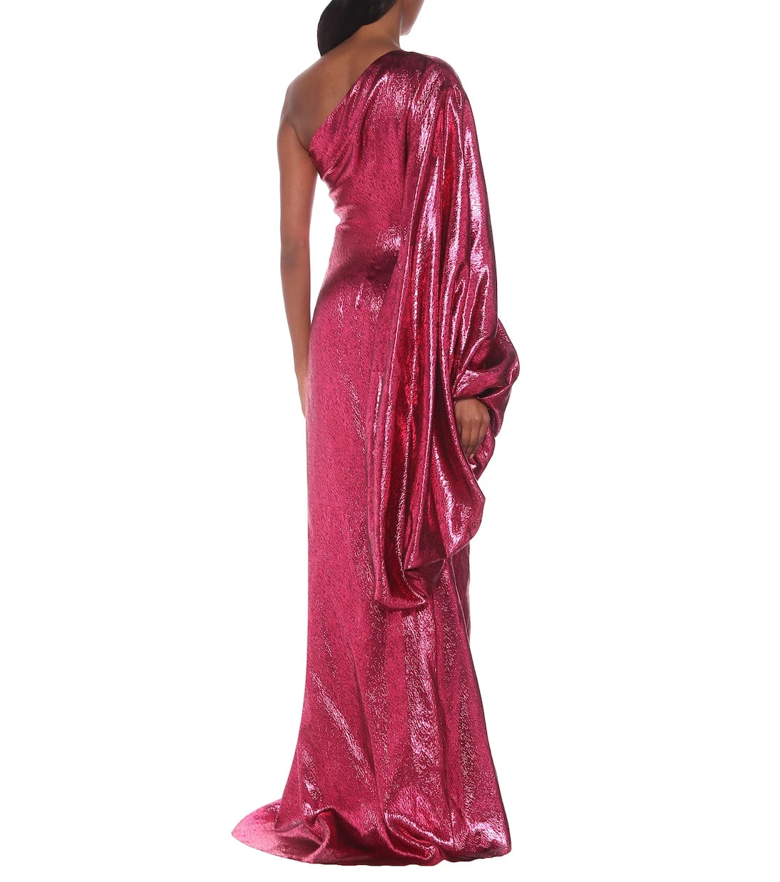 Halpern - Metallic asymmetric gown