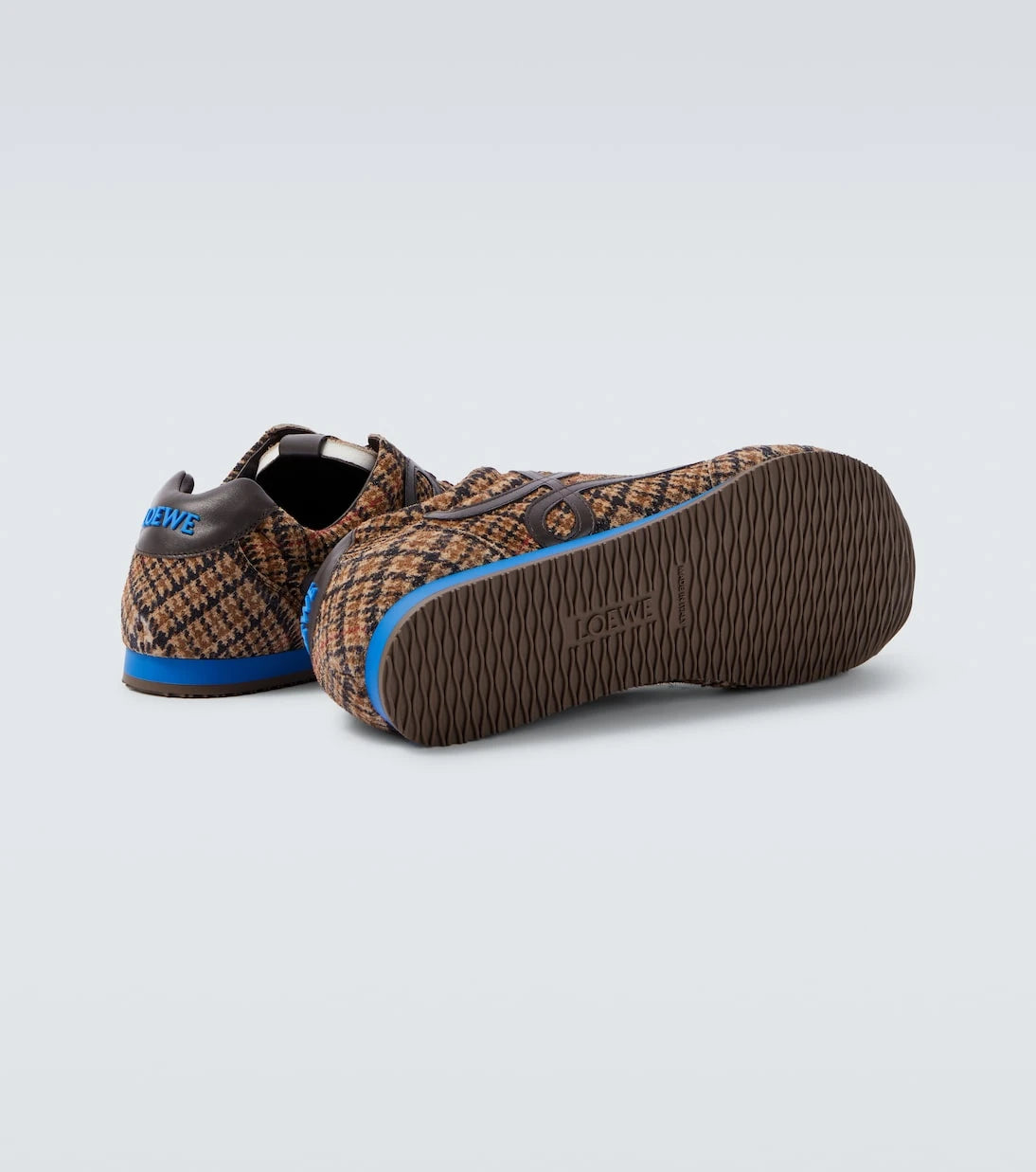 Loewe - Ballet Runner 2.0 checked suede sneakers
