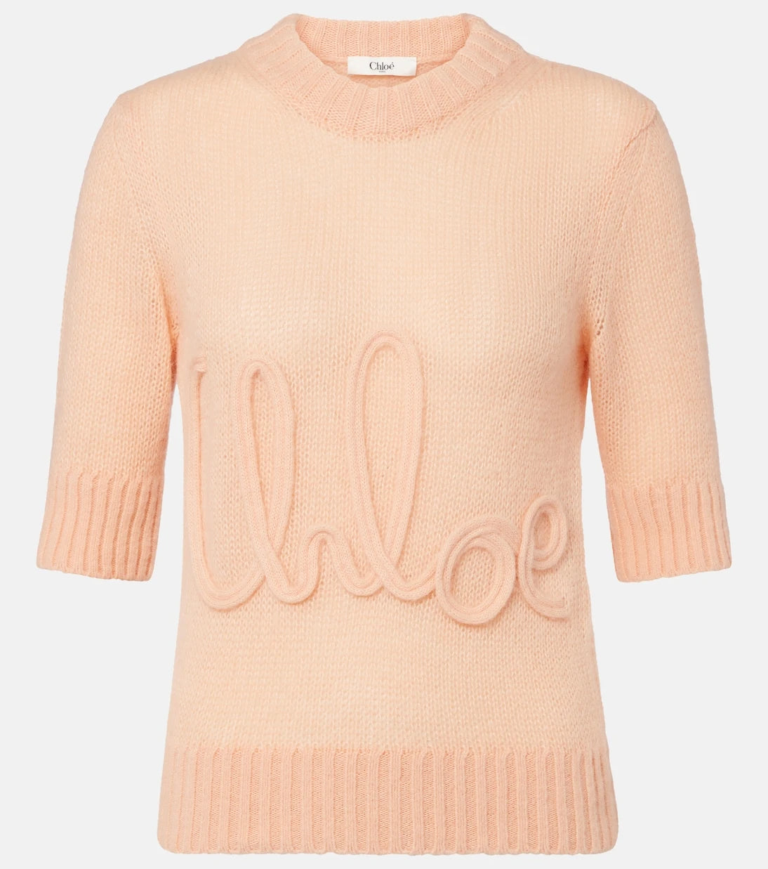 Chloé - Logo alpaca and silk sweater