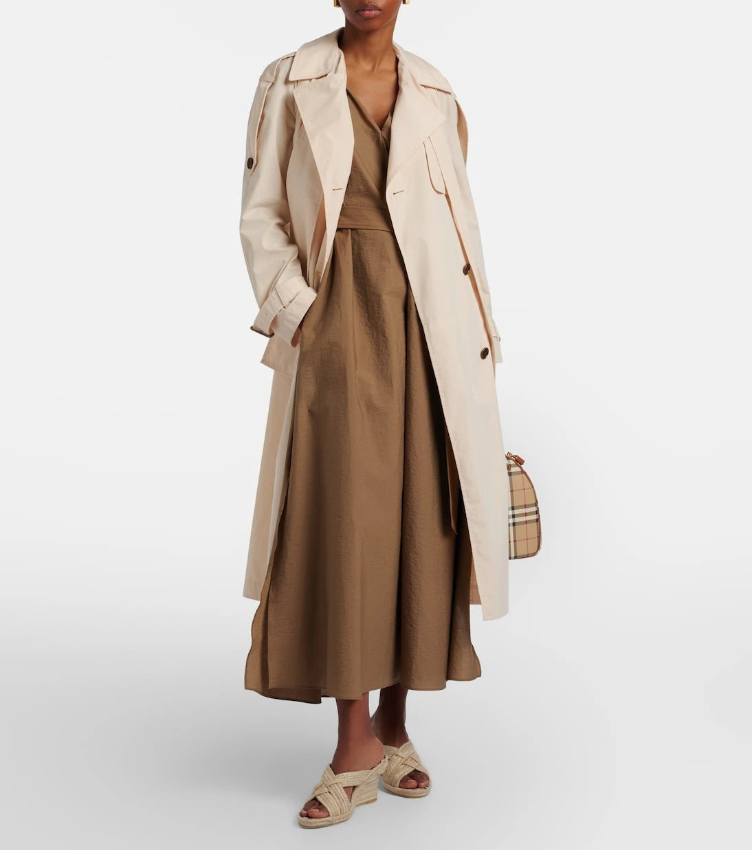Burberry - Dokuma espadril dolgu topuklu ayakkabı