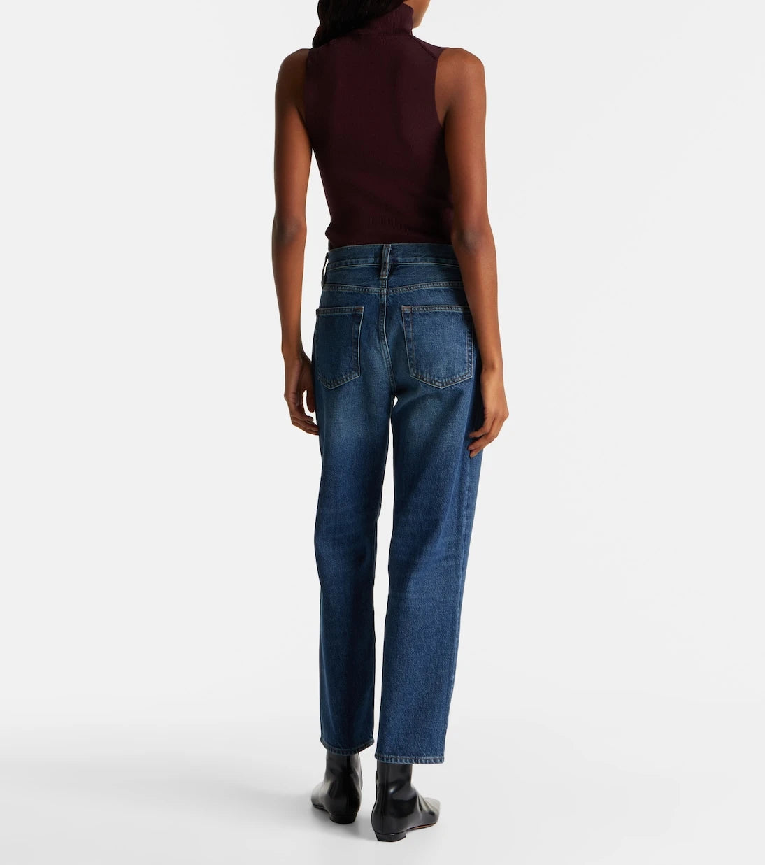 Frame - Hang high-rise straight jeans