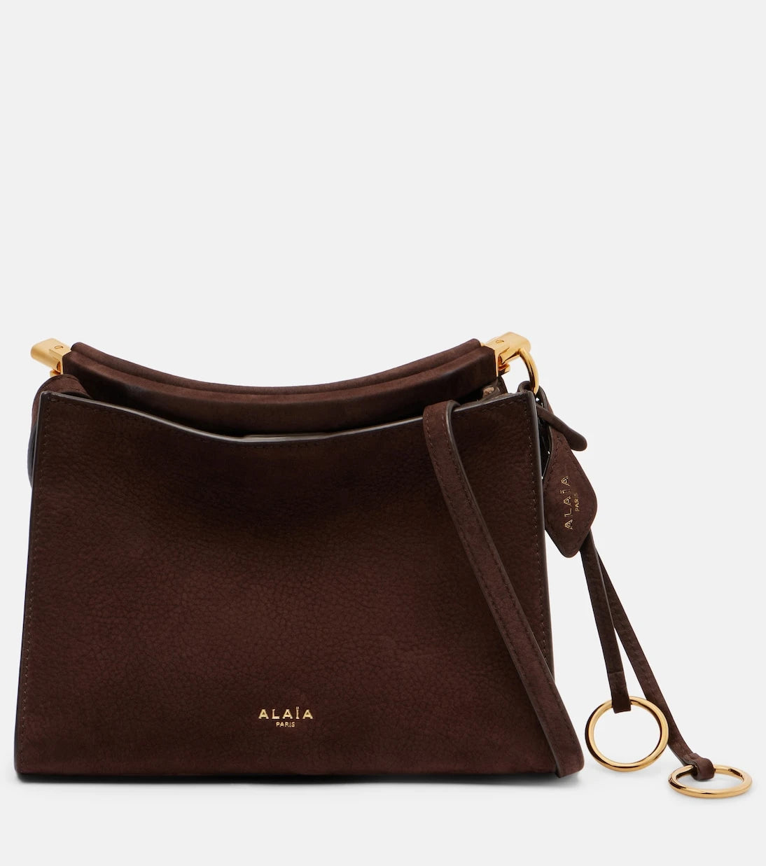 Alaïa - حقيبة كتف Le Click صغيرة من جلد الشامواه