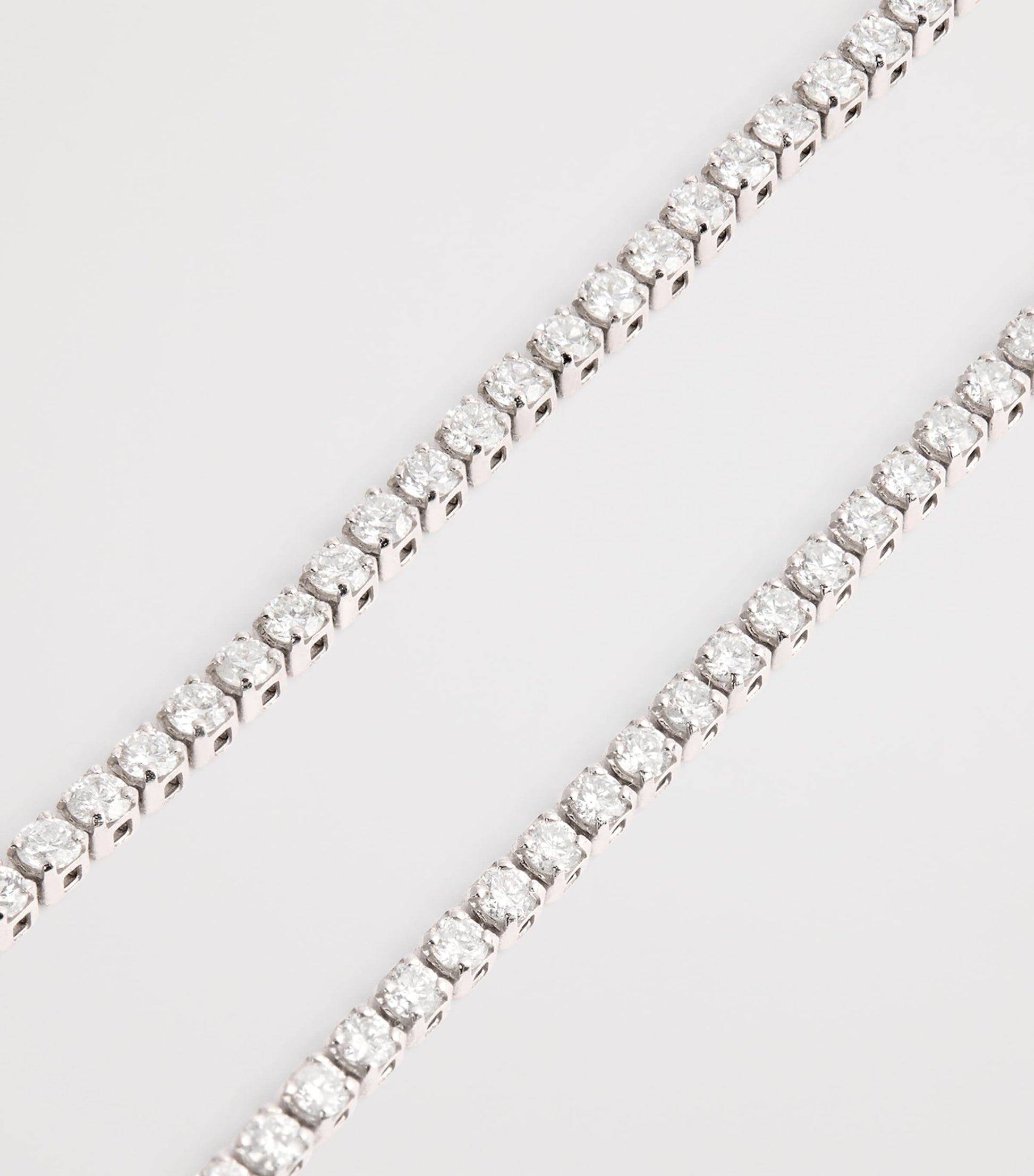 White Gold and Diamond Threads Tennis Choker