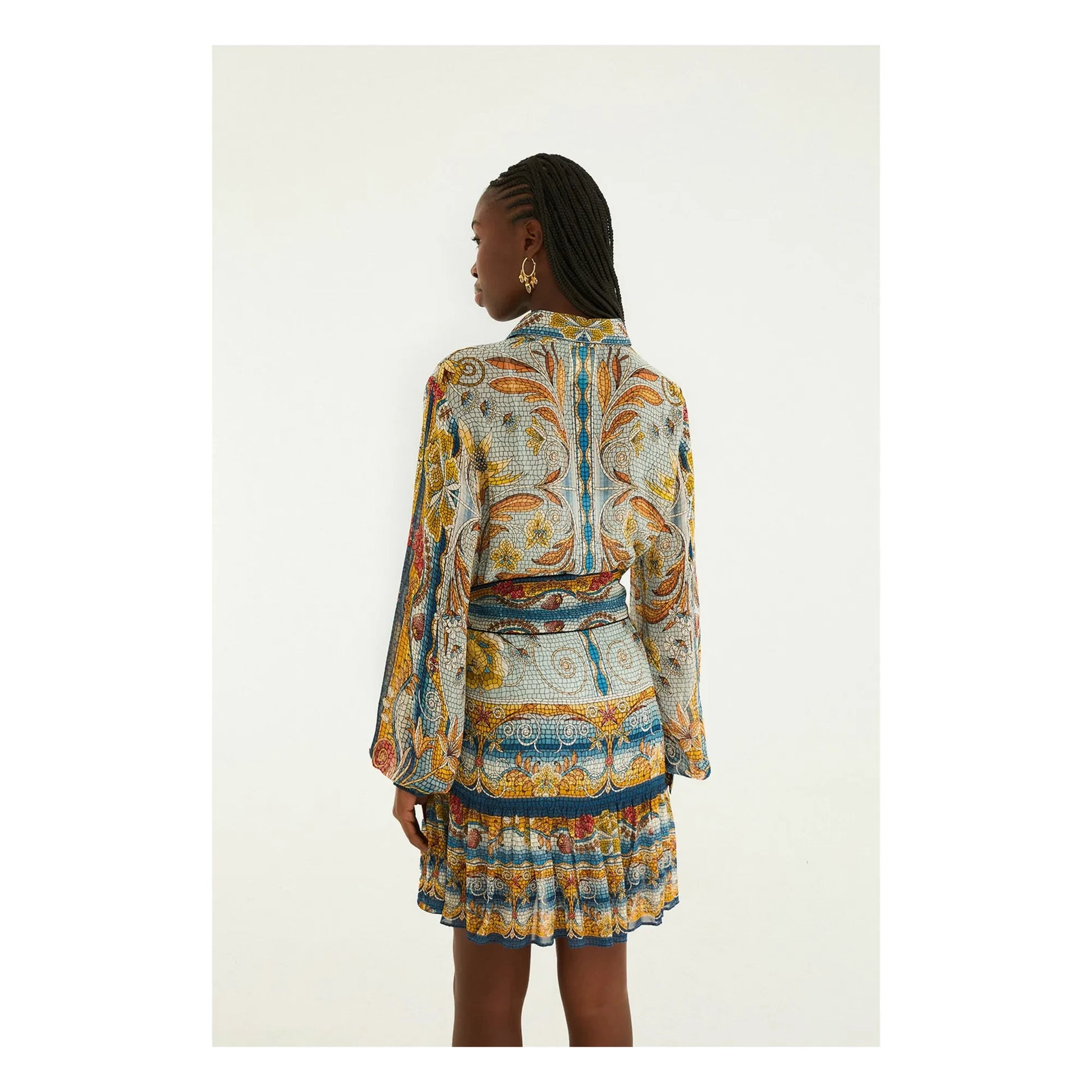 Farm Rio - Mosaic Garden dress | Blue