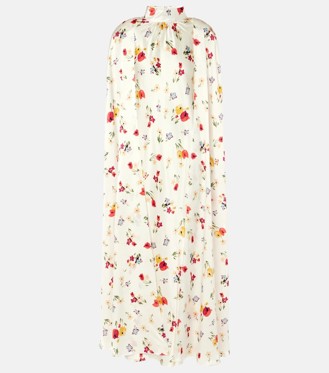 Rodarte - Floral caped silk maxi dress