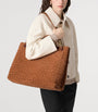 Large Suede Andiamo Top-Handle Bag