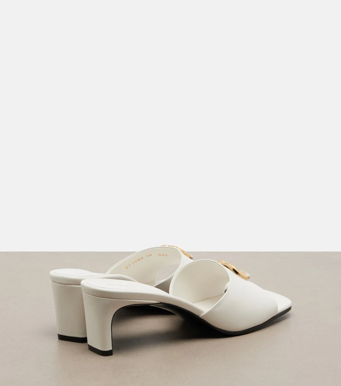 Gucci - Double G leather mules