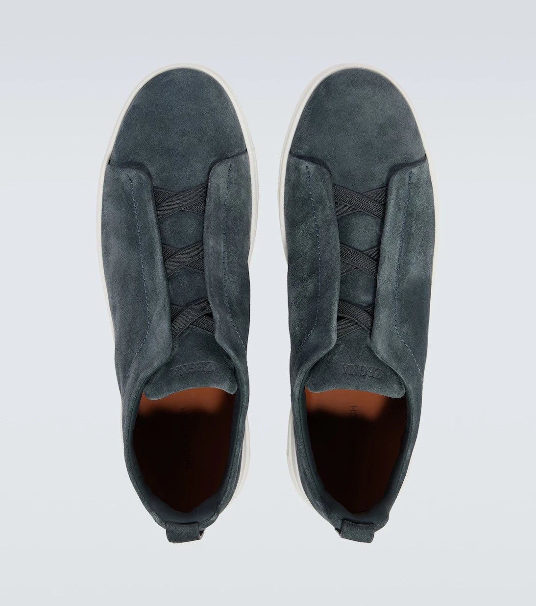 Zegna - حذاء رياضي ثلاثي الغرز من الشمواه سهل الارتداء