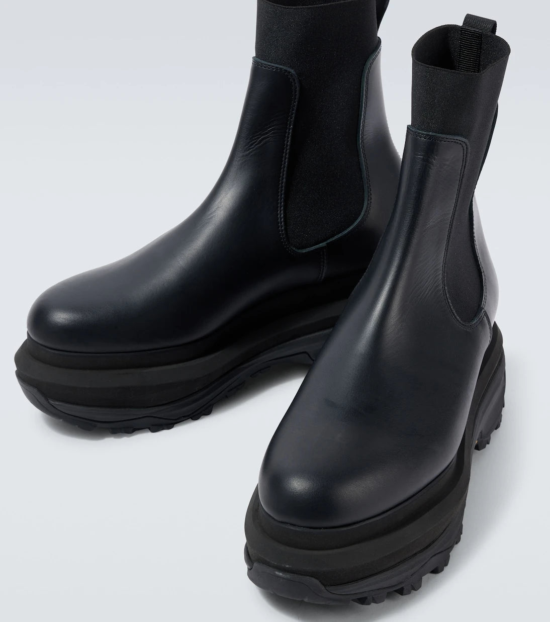 Sacai - Leather Chelsea boots