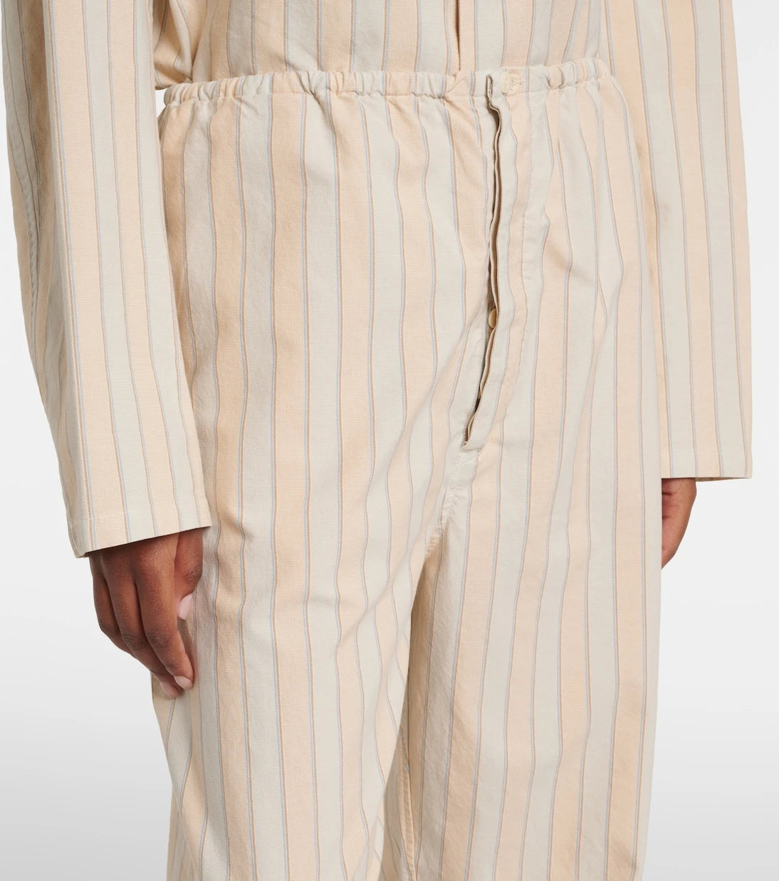 Maison Margiela - Striped cotton wide-leg pants