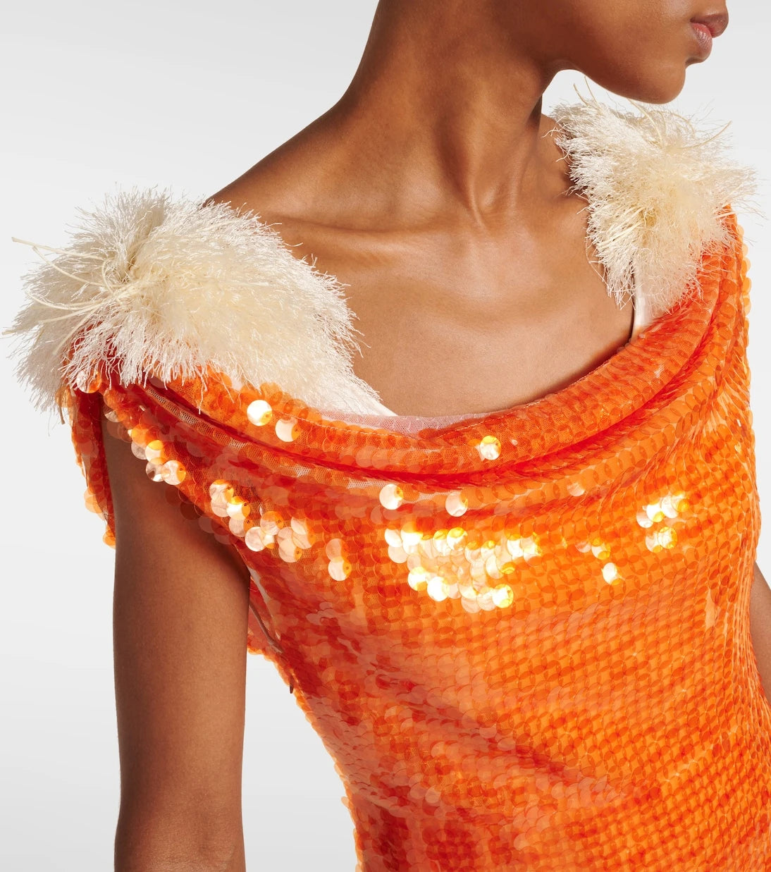 Xu Zhi - Sequined draped gown