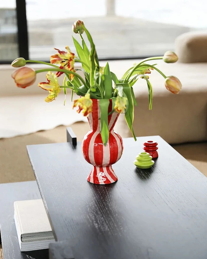 Dekoratif vazo &k amsterdam rhombic red