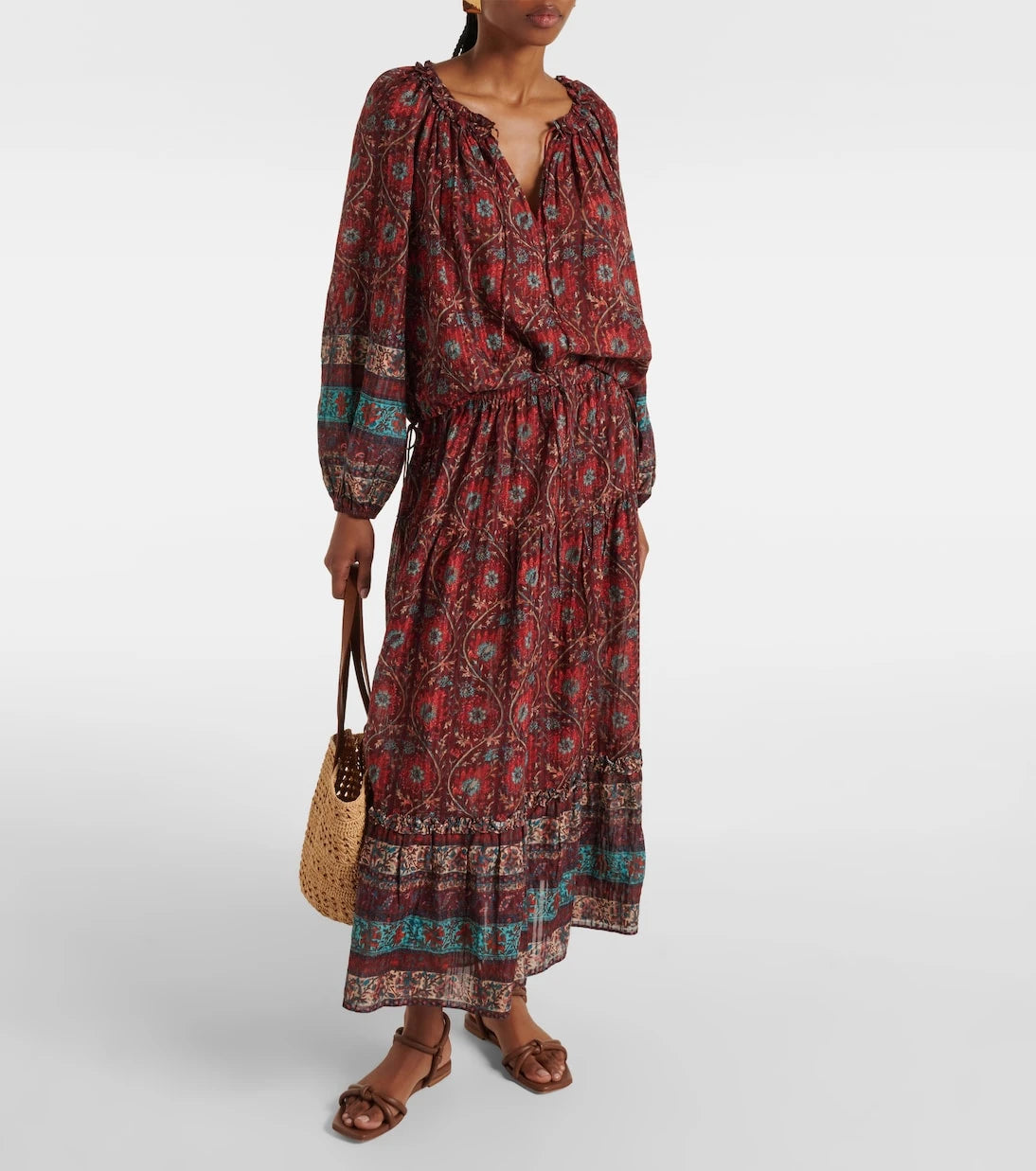 Ulla Johnson - Paige printed cotton-blend midi skirt