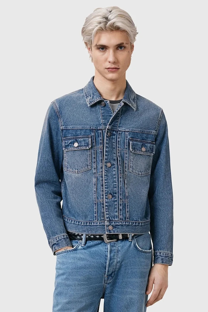 AllSaints дънково яке мъжко памучно EXILE