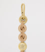 Beige Leather Donut Chain Bag Strap