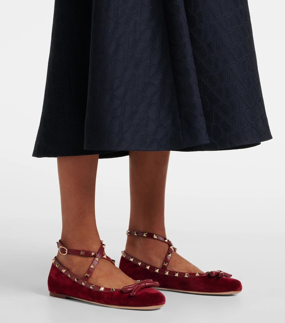 Valentino Garavani - Rockstud velvet ballet flats