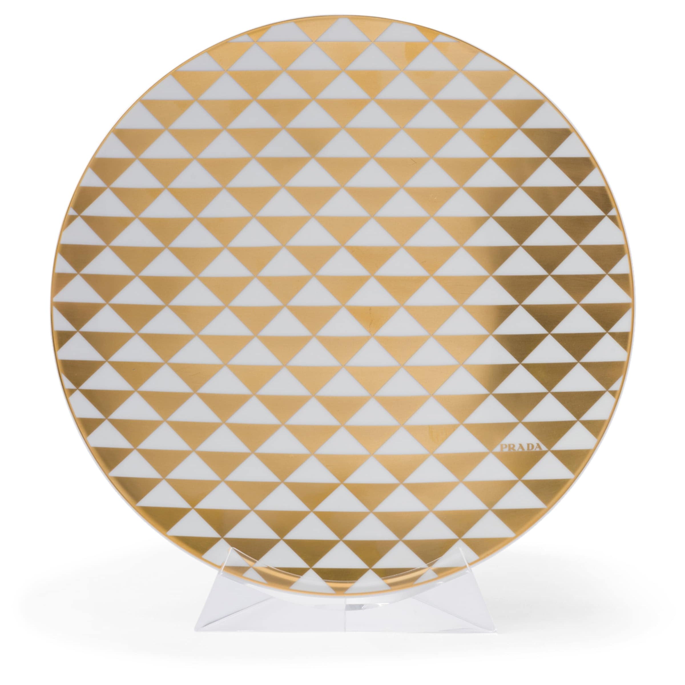 Prada Triangles Mini Charger Plate (28cm)