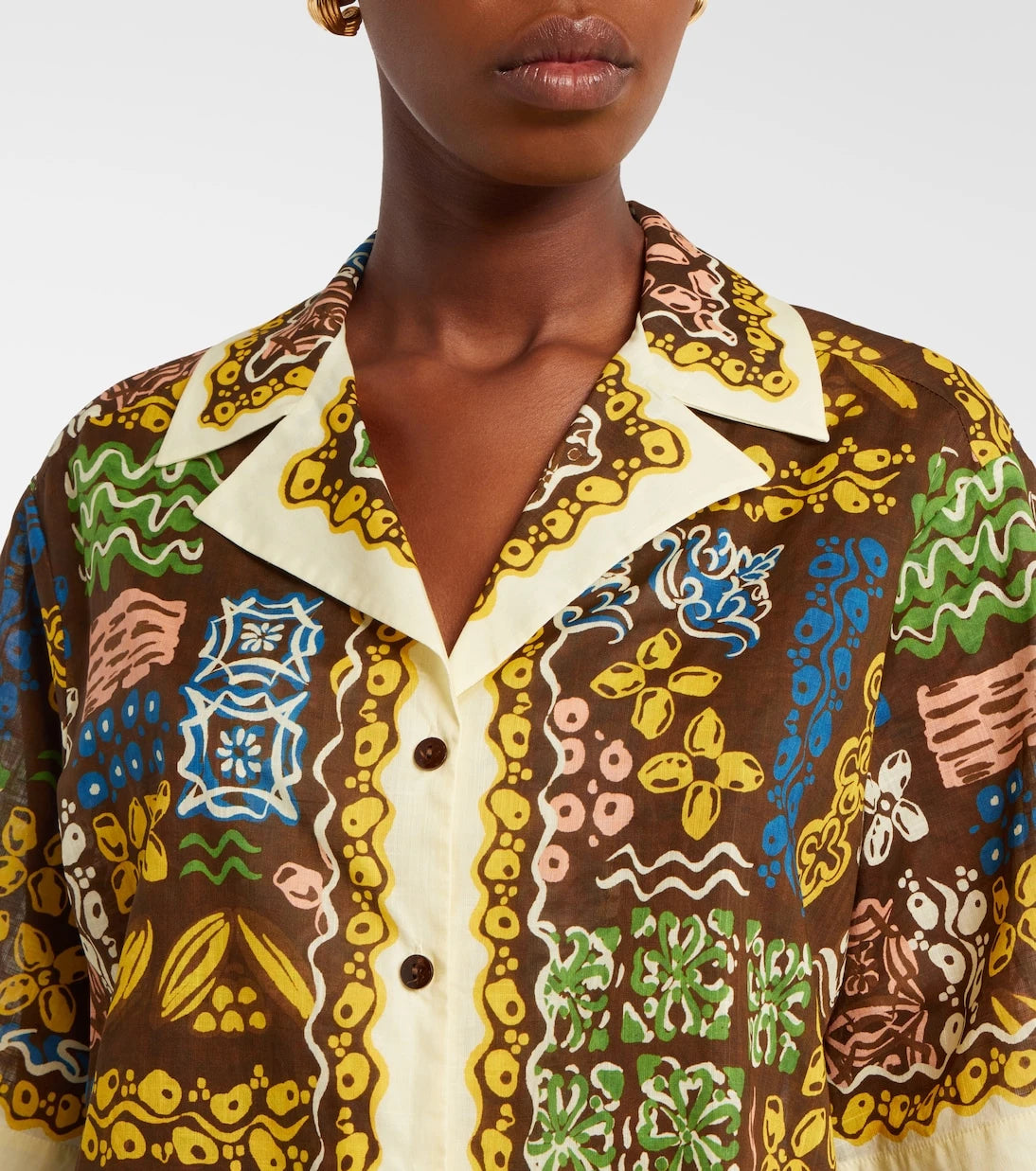 Alémais - Minnie printed cotton bowling shirt