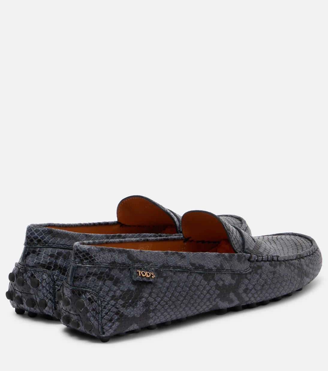 Tod's - Gommino snake-effect leather driving shoes