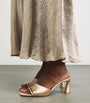 Malone Souliers Metallic Satin Roxanne Mules 70