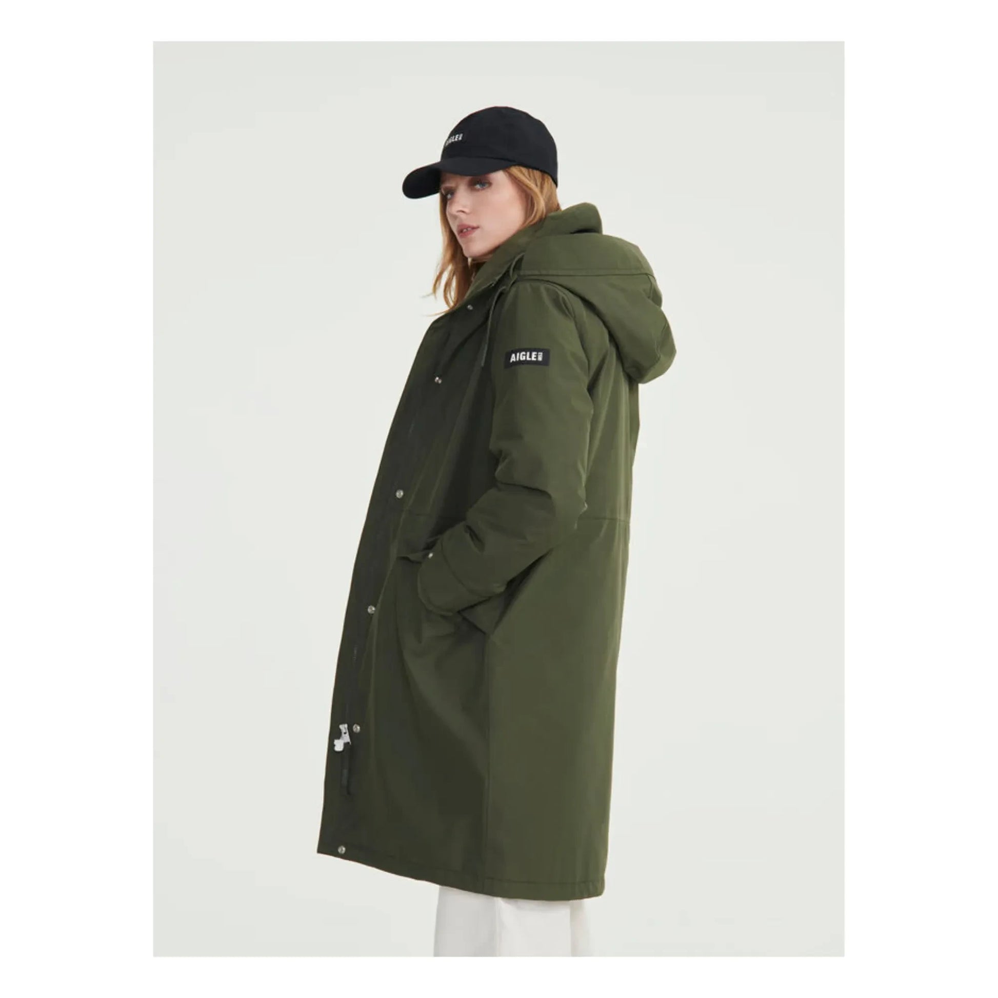 Aigle - Long Quilted Goretex Parka | Khaki