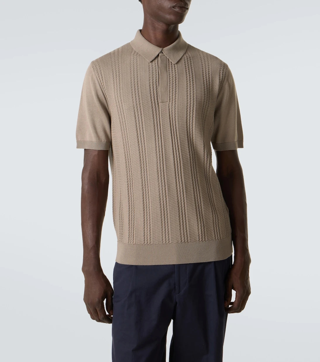 Canali - قميص بولو من مزيج القطن