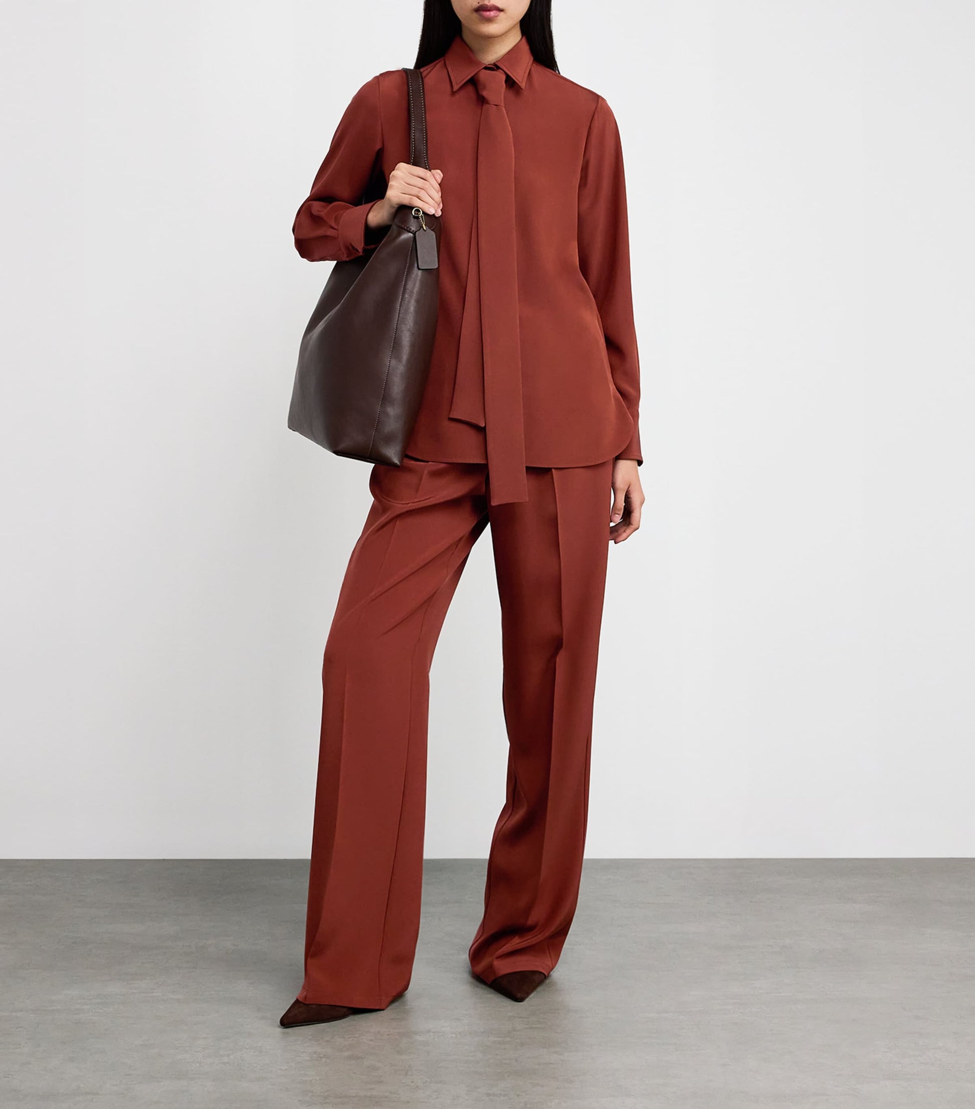 Kiton Red Silk-Blend Shirt