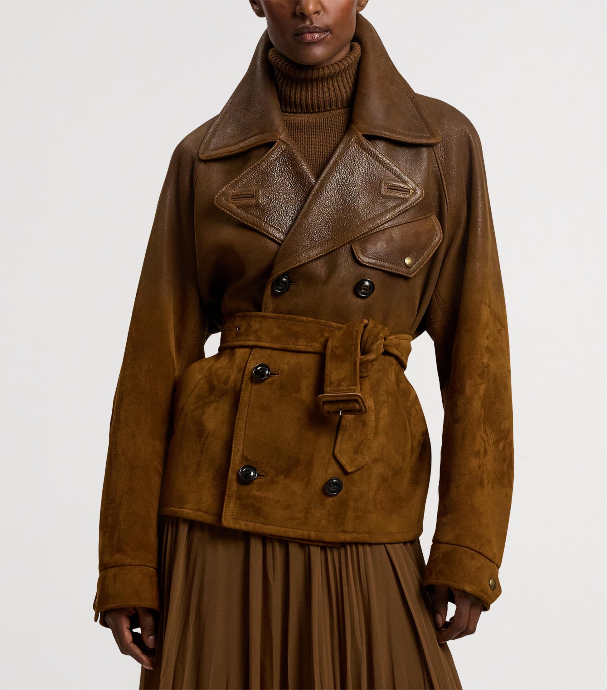 Brown Lamsbkin Eldridge Moto Jacket