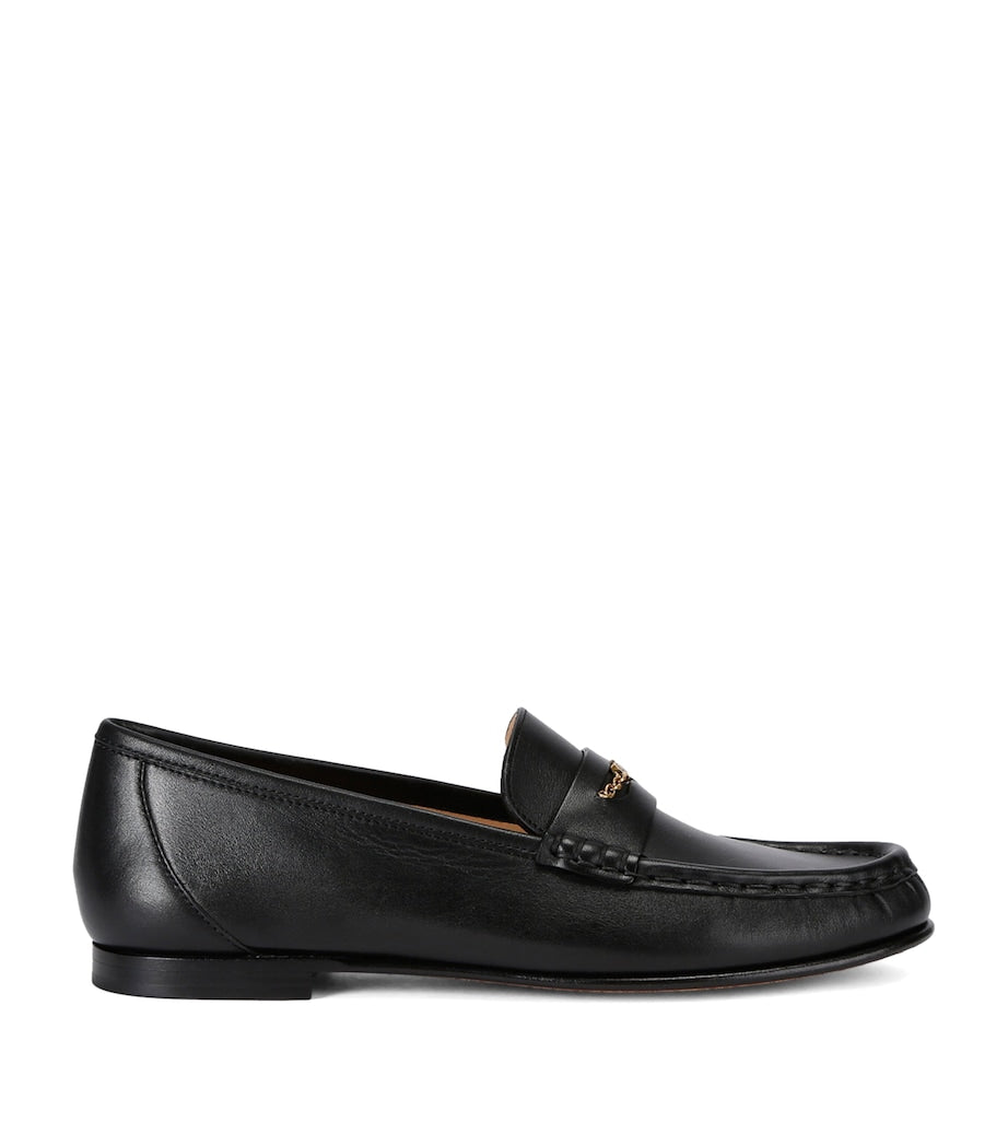Chloé Black Calfskin Loafers