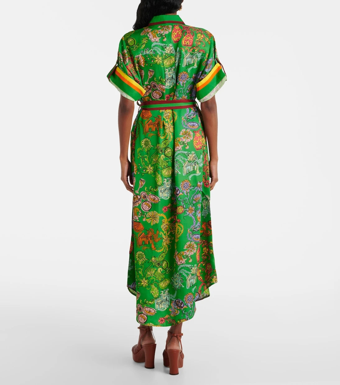 Alémais - Fiesta printed belted shirt dress