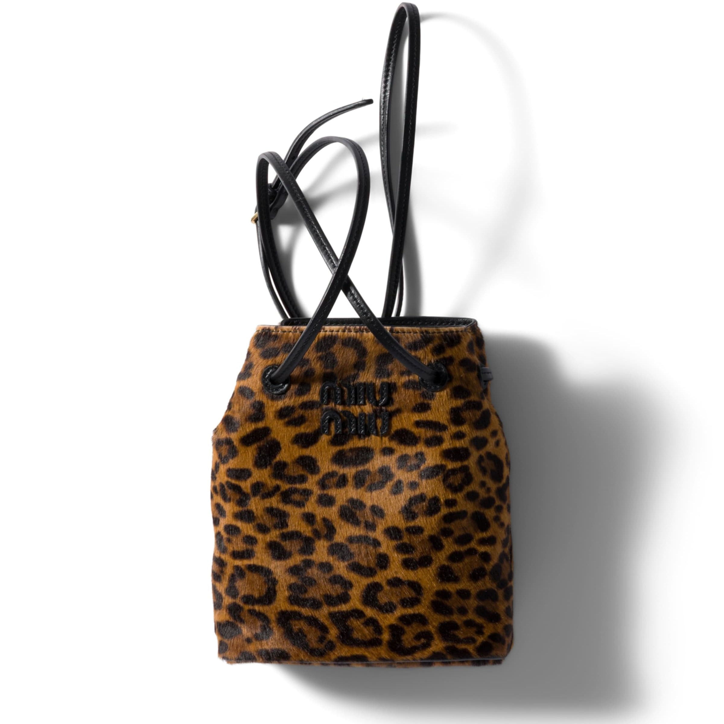 Calf Hair Logo Pouch