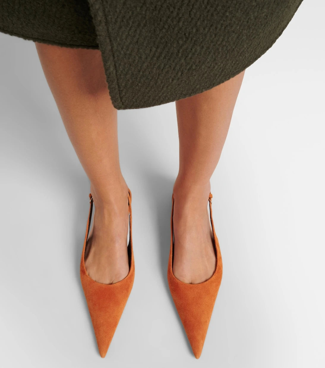 Victoria Beckham - Suede slingback flats