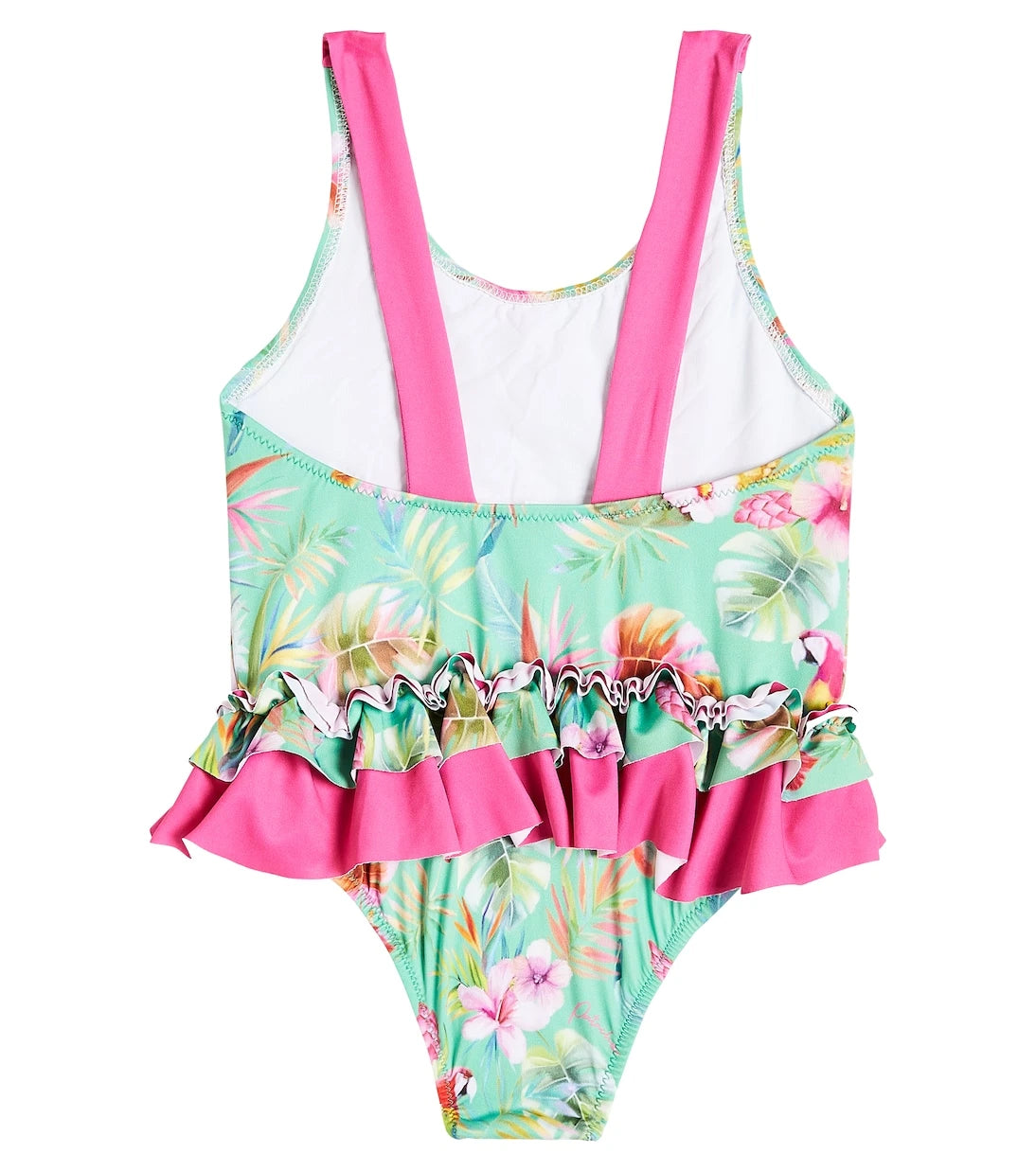 Patachou - Ruffled floral swimsuit