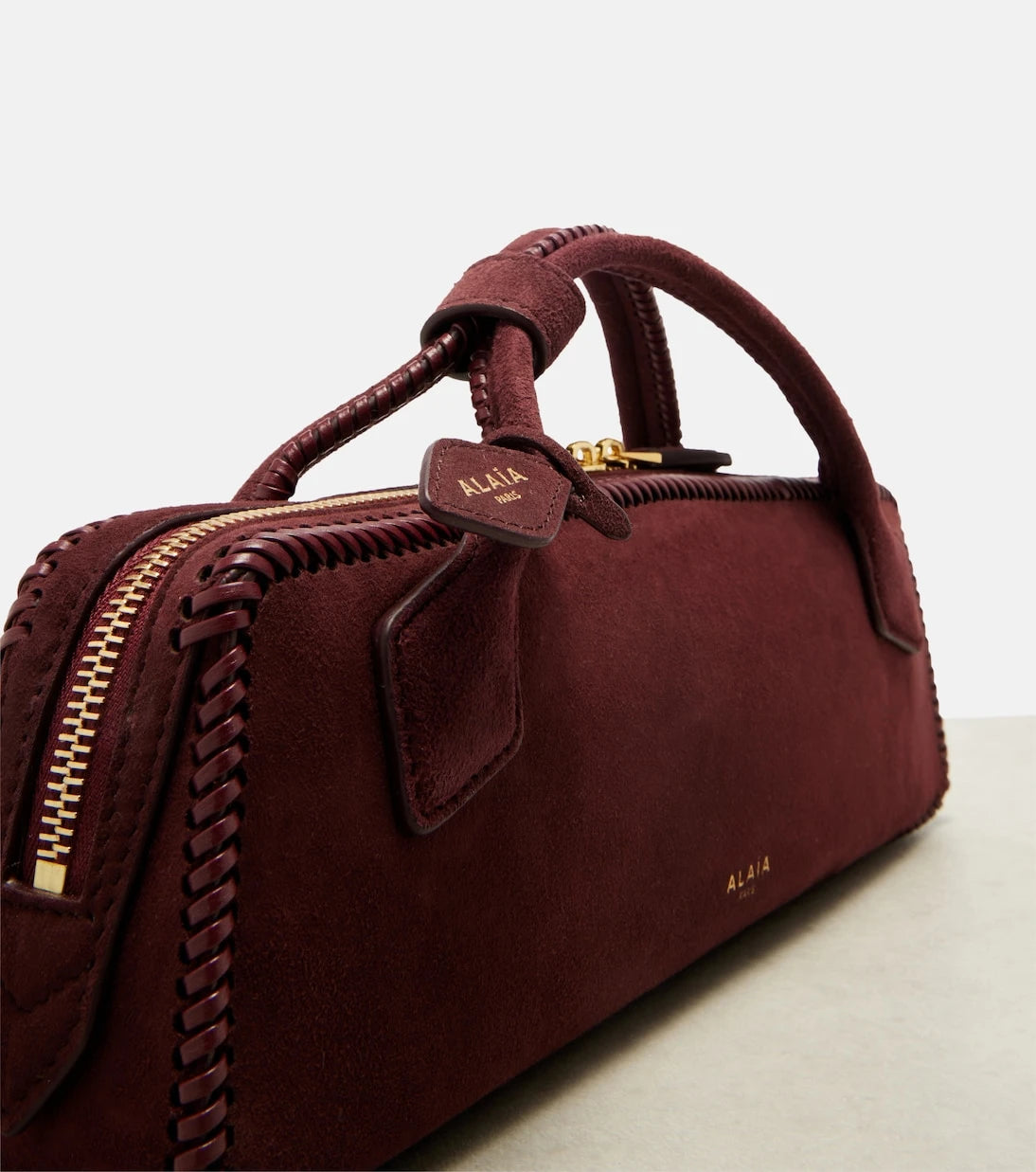 Alaïa - Le Teckel Small suede clutch