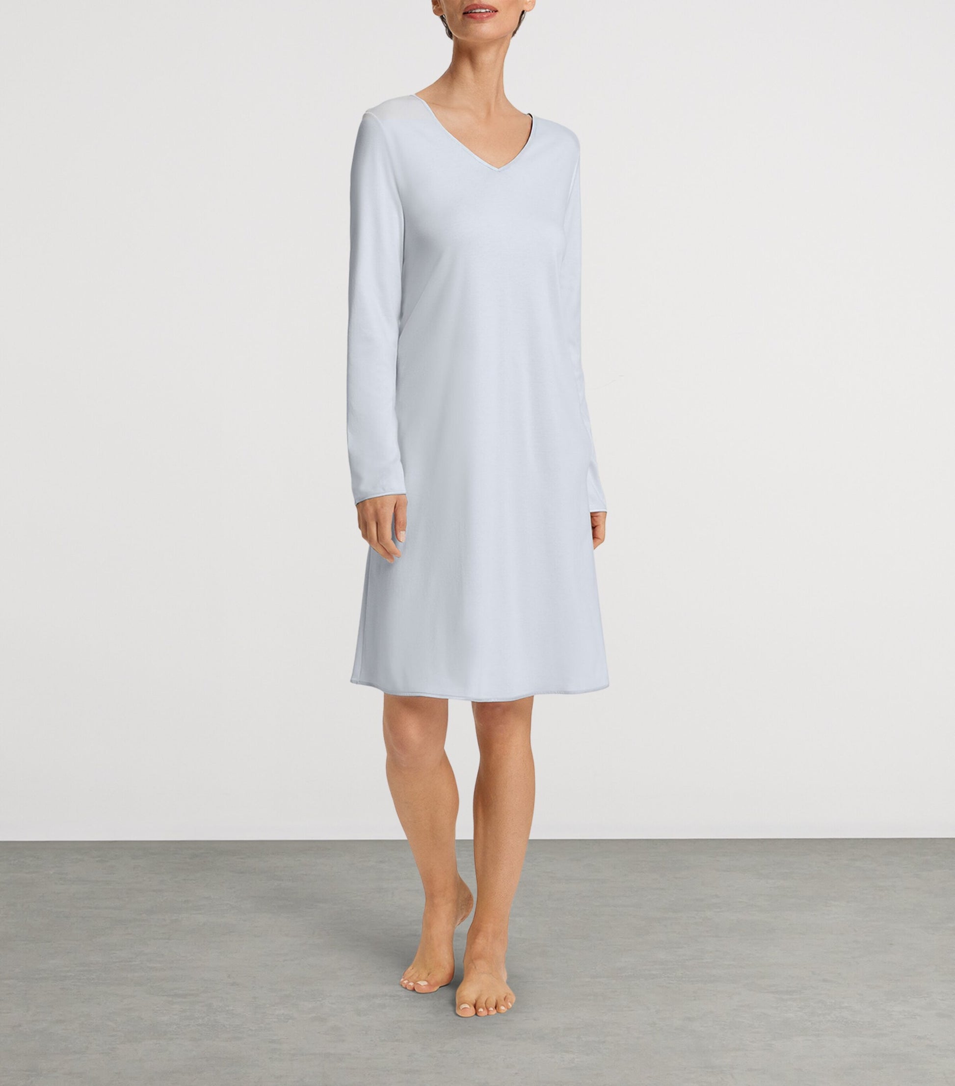 Hanro Cotton Long-Sleeve Nightdress