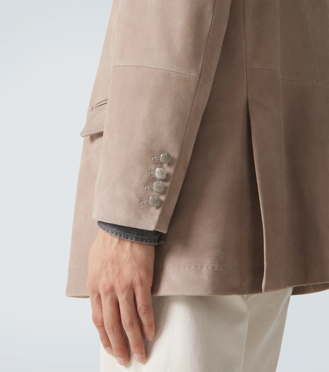Brunello Cucinelli - Double-breasted suede blazer
