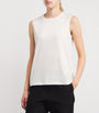Cotton-Silk Jersey Tank Top WHITE