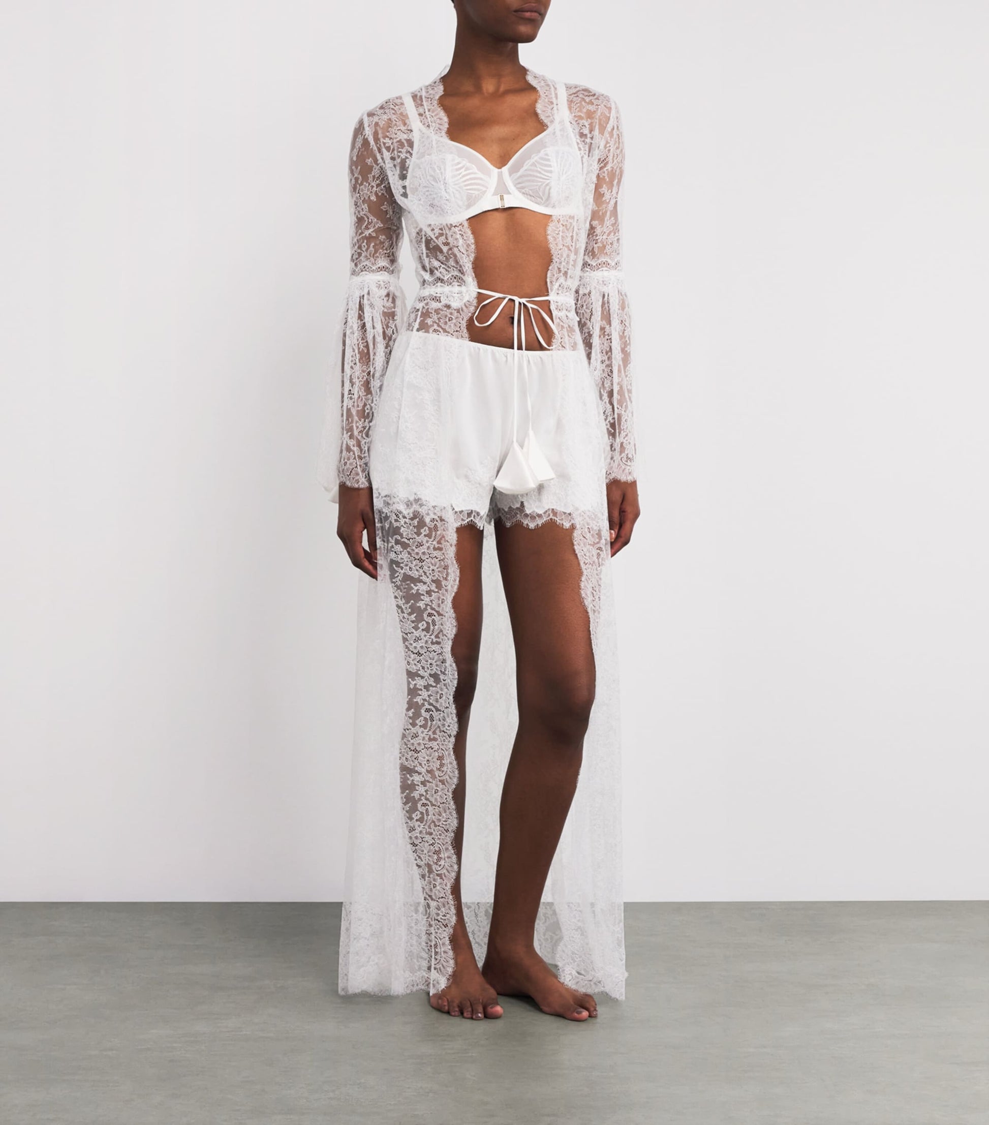 TORLOWEI White Lace Marcella Robe