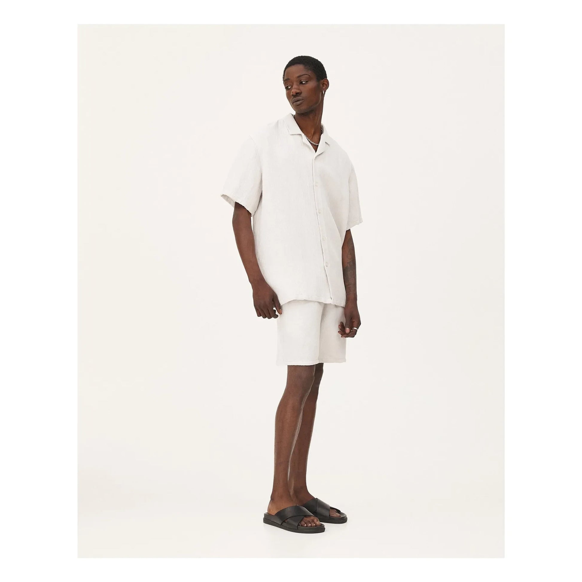 Noyoco - Orleans Linen shirt | Light grey