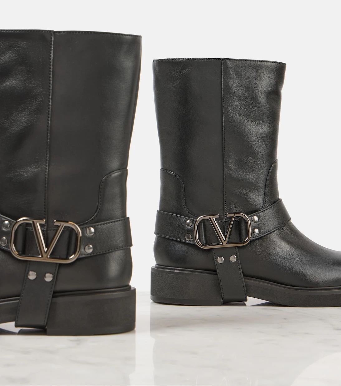 Valentino Garavani - VLogo Signature leather biker boots