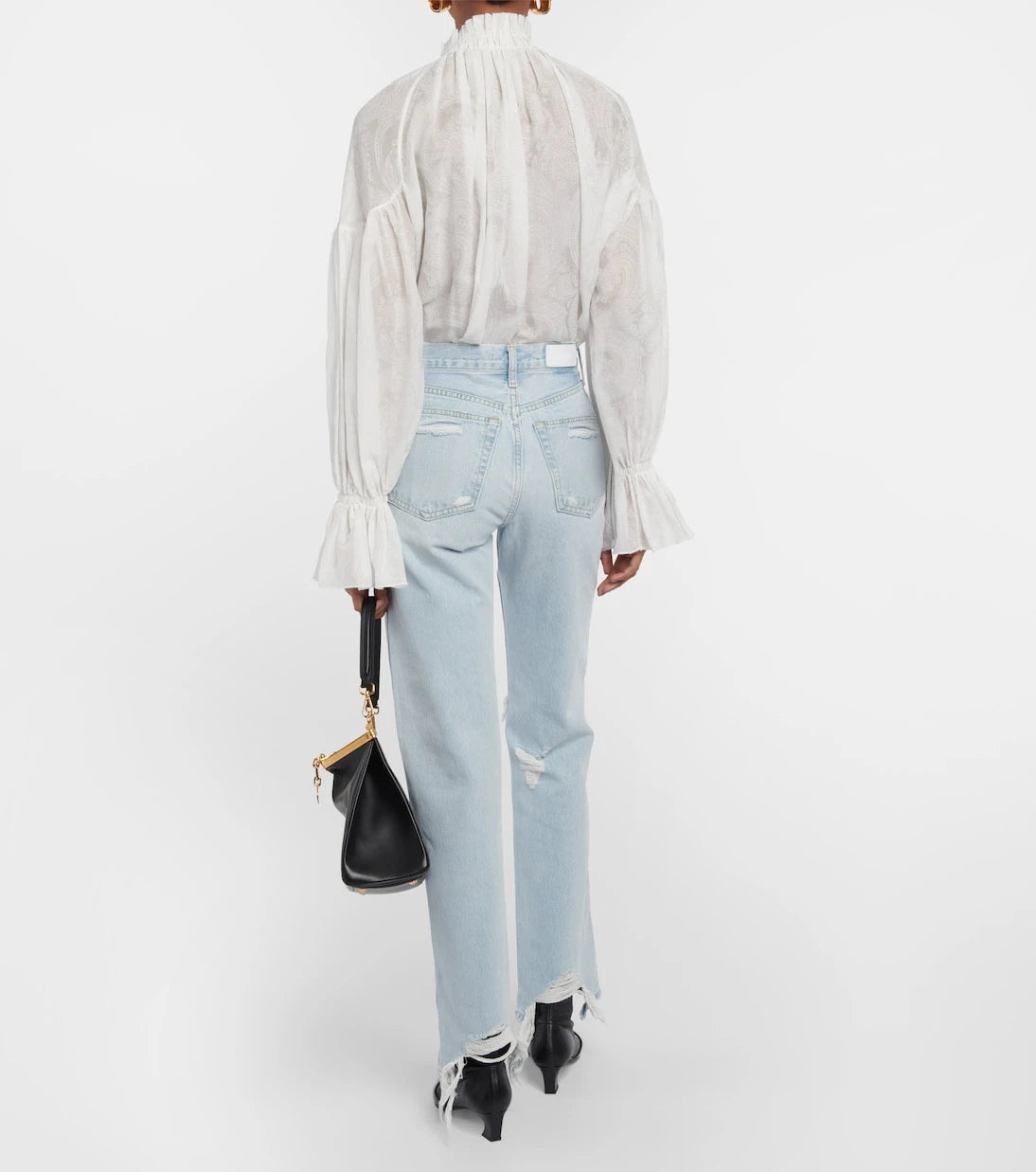 Re/Done - جينز مستقيم بخصر عالٍ بتصميم التسعينيات