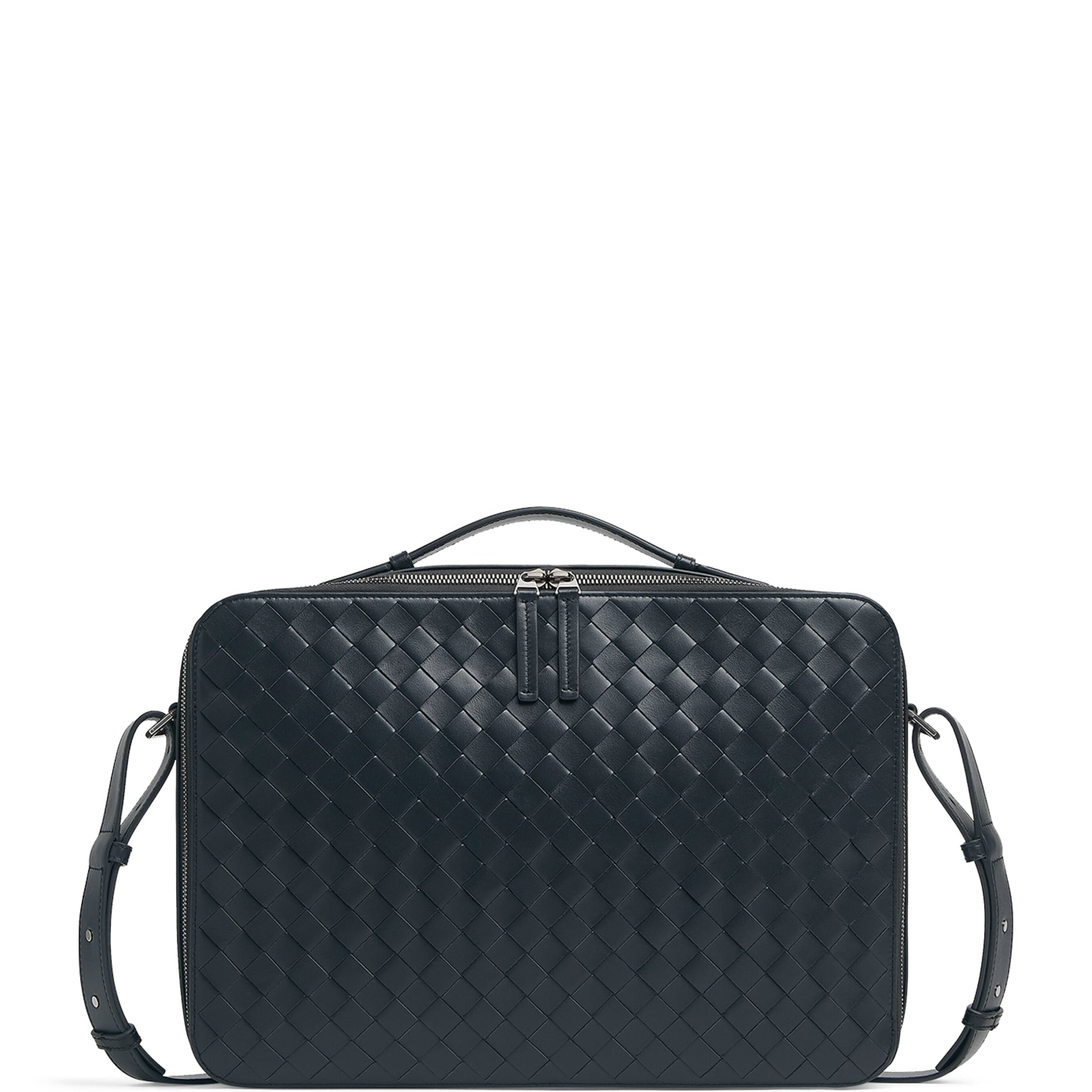 Bottega Veneta Leather Slim Getaway Briefcase