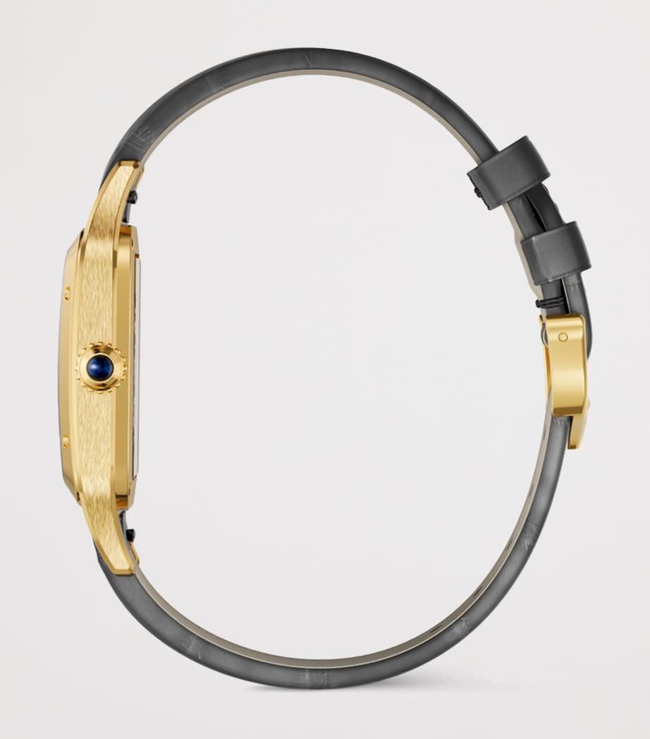 Cartier Large Yellow Gold Santos-Dumont Skeleton Watch 43.5mm