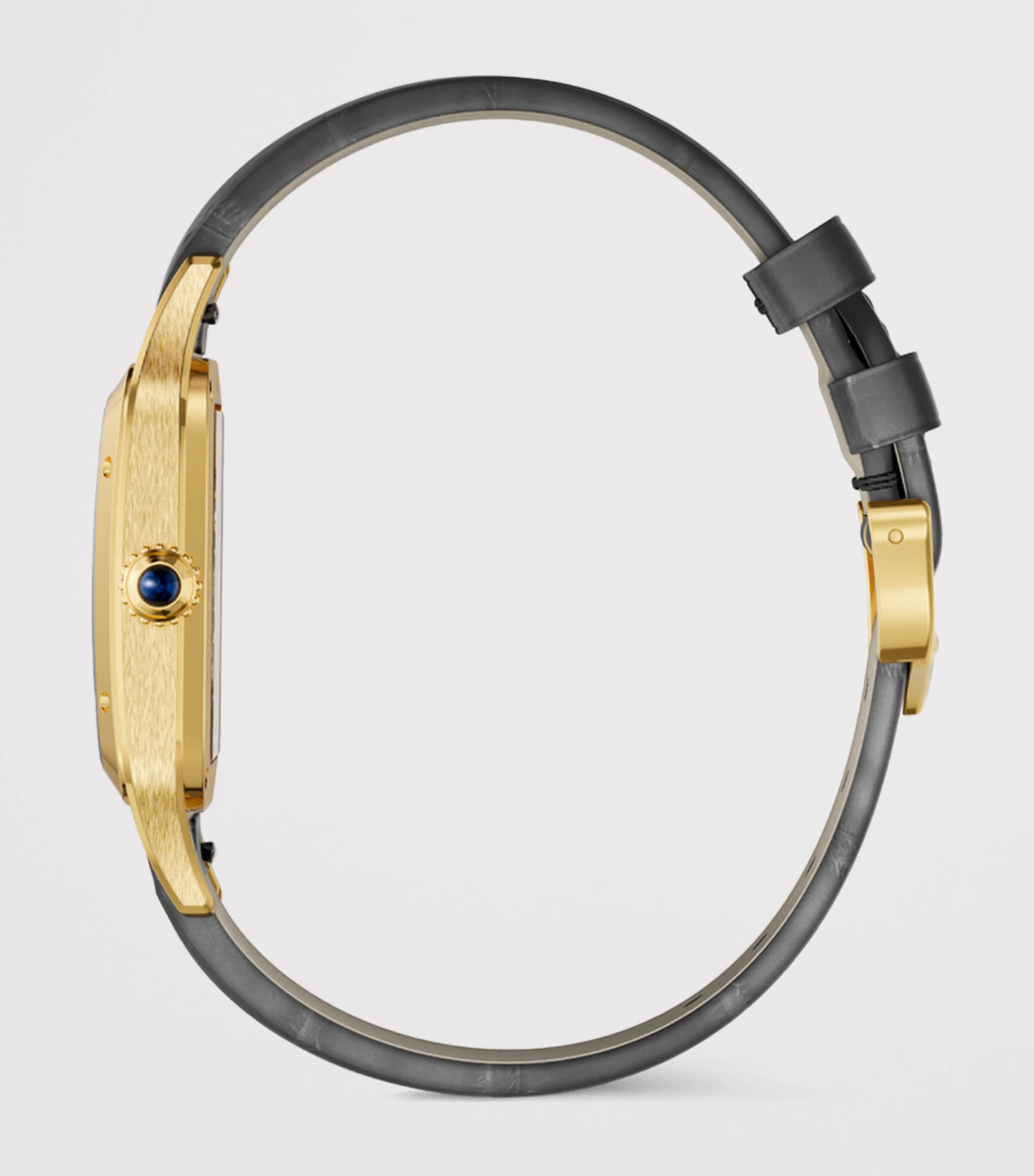 Large Yellow Gold Santos-Dumont Skeleton Watch 43.5mm