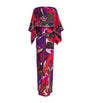 PUCCI Multi Silk Cape-Detail Maxi Dress