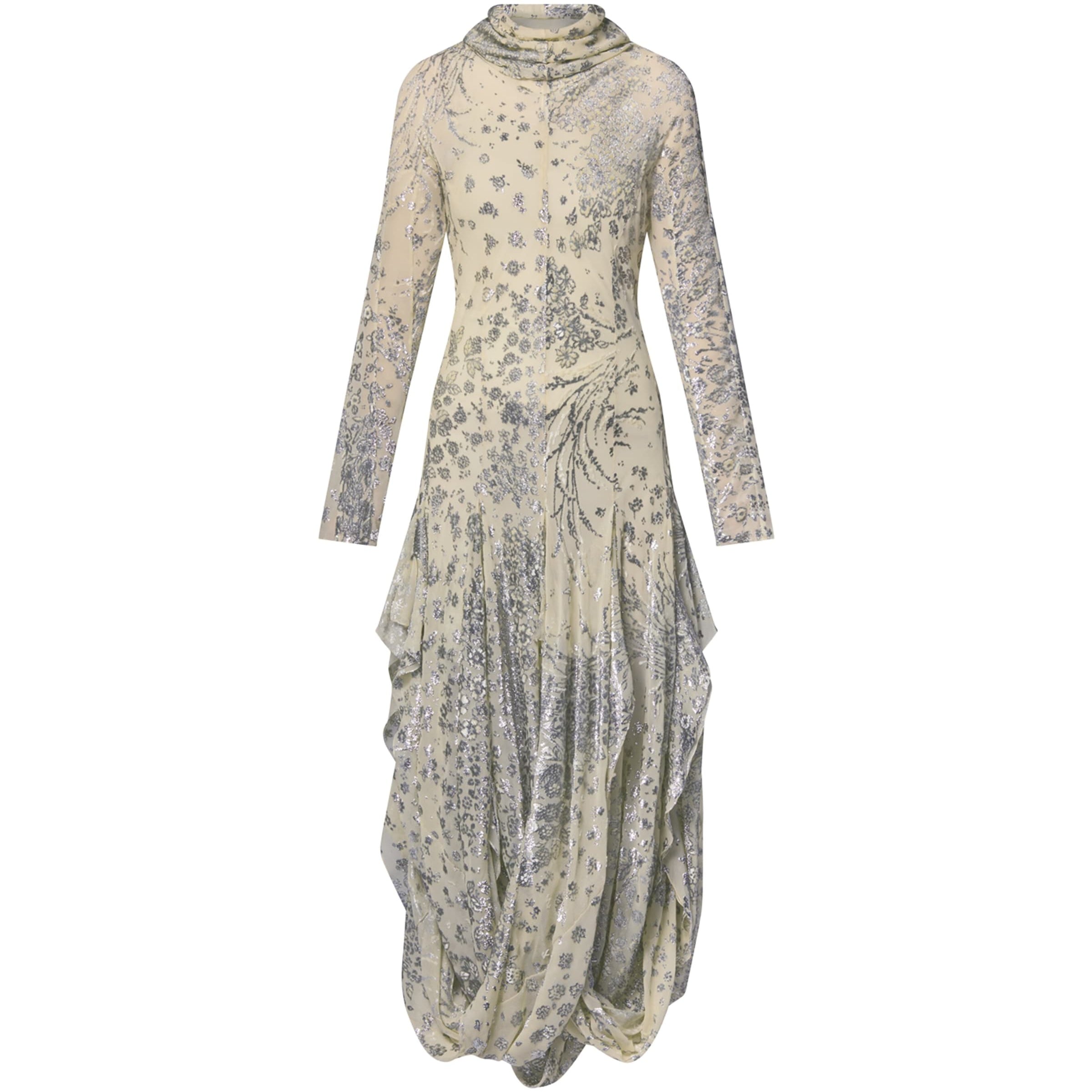 LOUIS VUITTON Multi Metallic-Silk Ballet Maxi Dress