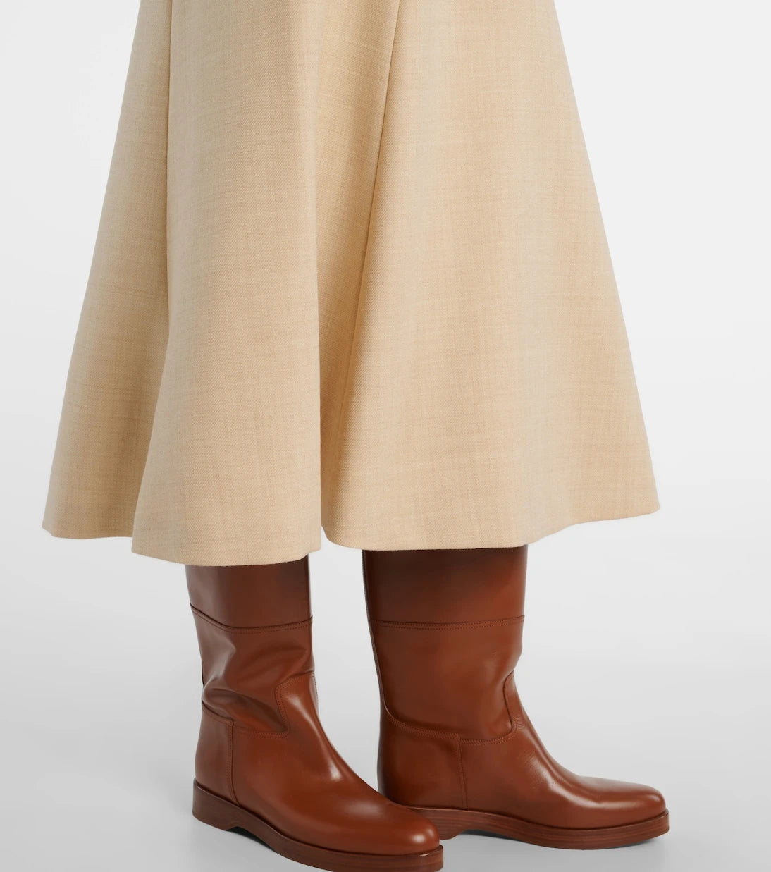 Moncler - Virgin wool midi skirt