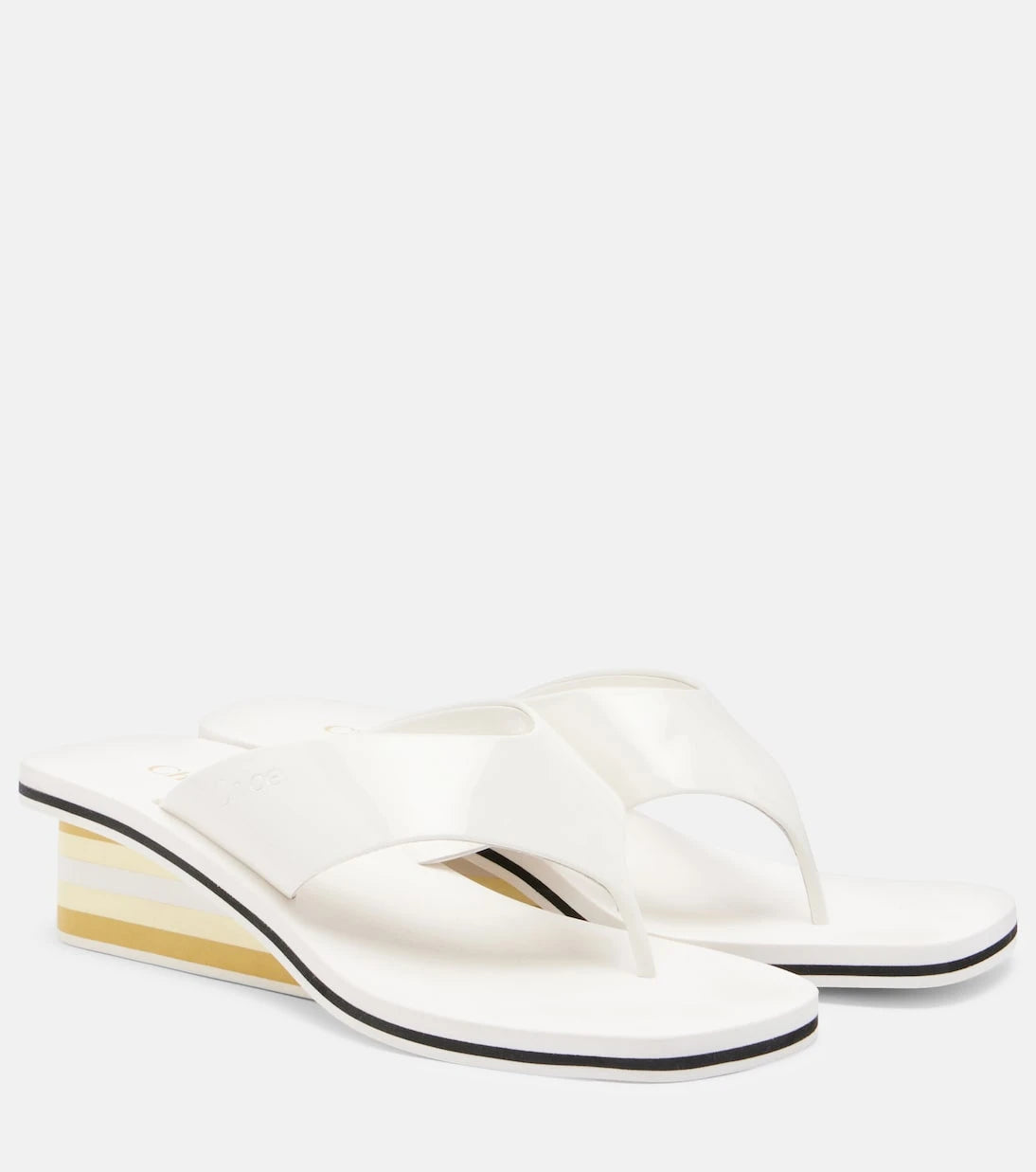 Chloé - Swimming Cool patent leather thong sandals