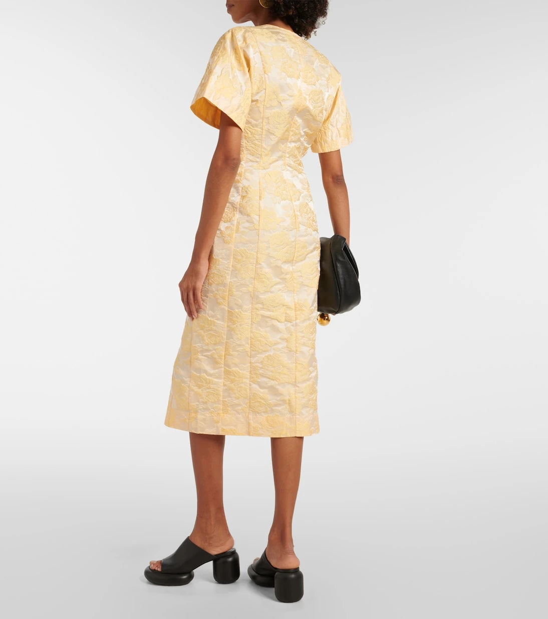 Ganni - Floral jacquard shirt dress