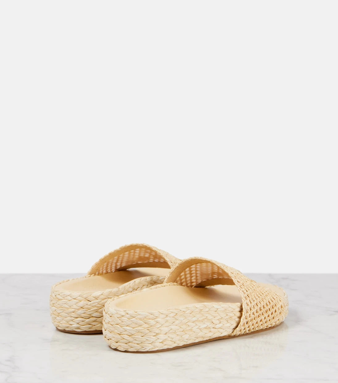 Chloé - Isla raffia-effect slides
